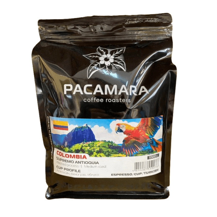 Кава в зернах 100% Pacamara Colombia Supremo Antioquia 1 кг