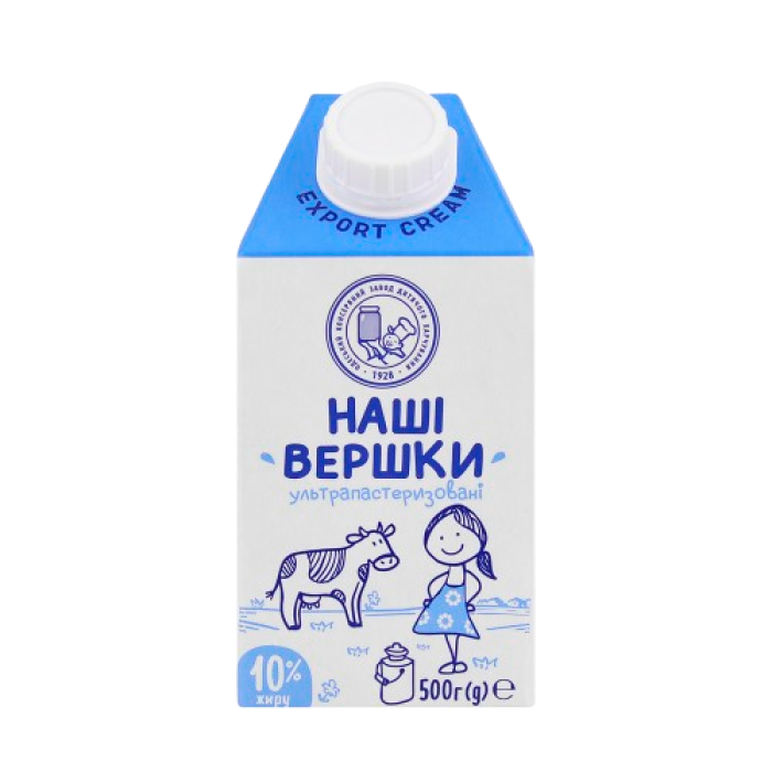 Вершки 10% 0,5 кг Наші Вершки