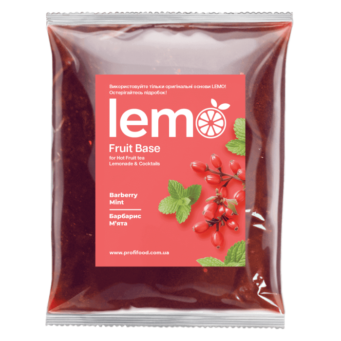 Фруктове пюре LEMO Барбарис-М’ята 1 кг