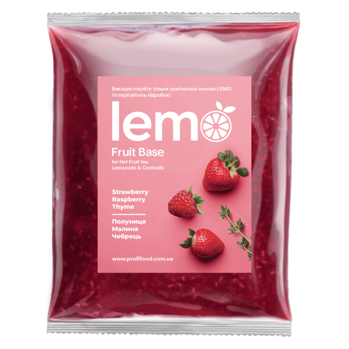 Фруктове пюре LEMO Полуниця-Малина-Чебрець 1 кг