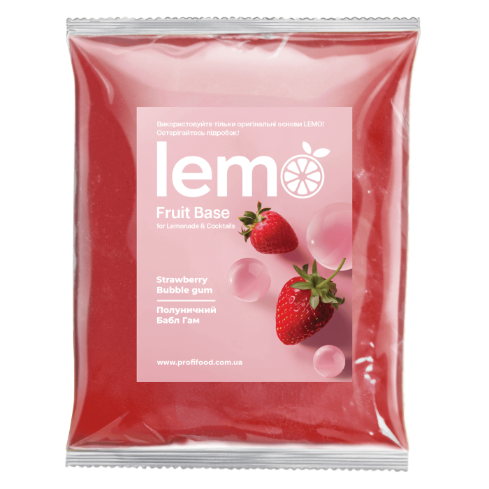 Фруктове пюре LEMO Полуничний Бабл Гам 1 кг