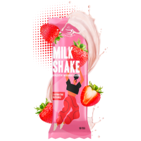 Концентрат молочного напою "MILKSHAKE" зі смаком полуниці 50г (шоубокс 12шт) ТМ Смакуйте