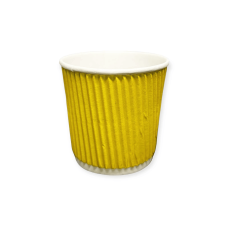 Yellow Corrugated Cup 110 ml